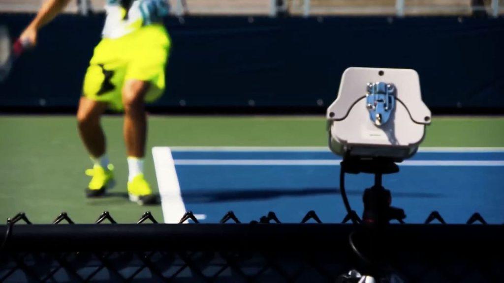 Hawk-eye camera in position capturing every point in millimetre precision to support both officiating accuracy and the global in-play betting ecosystem.